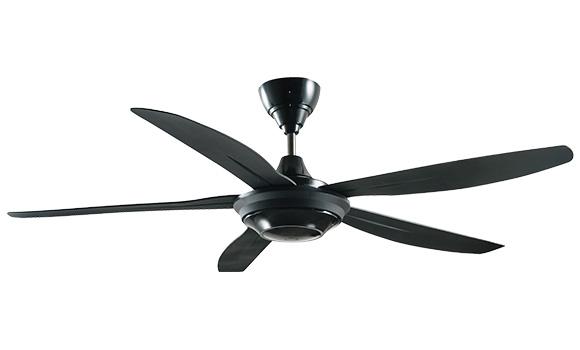 Sharp 56" Wafu 5 Blade Ceiling Fan with Remote [PJC-116BK] - Click Image to Close